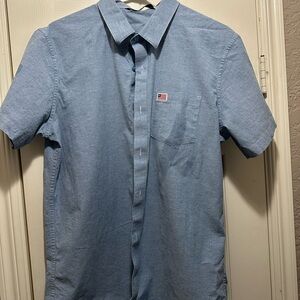 Travis Matthews Eagle Pride Patriot Short Sleeve Button Up Shirt